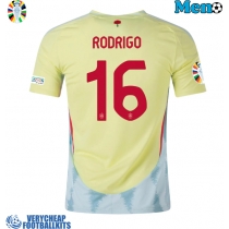 Spain Rodri Hernandez #16 Replica Away Shirt Euro 2024 Short Sleeve